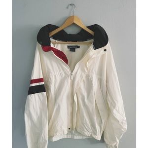 Nautica Vintage Cream Windbreaker Jacket